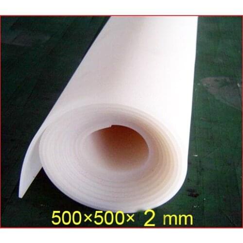 2mm thickness,500X500X2mm Translucent/milky white silicon rubber sheet For heat Resist Cushion ,100% Virgin Silikon Rubber Pad