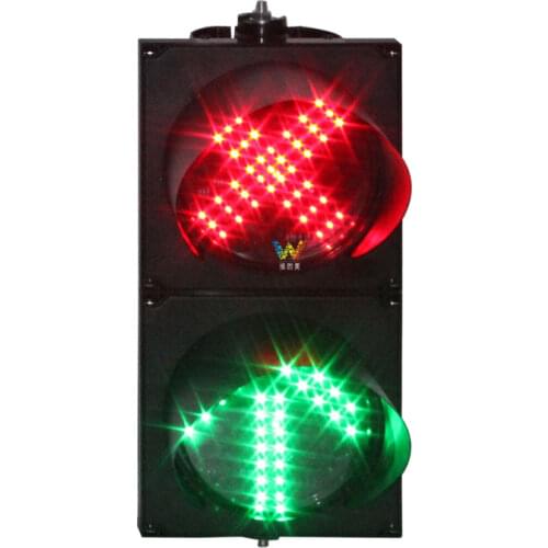 200mm 2 Aspects Red Cross Green Arrow Car Washing Station Stop Go Signal Light on Sale