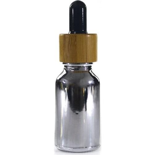 468pcs*15ml matte frosted black white glass dropper bottle Gold Silver e juice essential oil 1Ounce(oz) bottles with bamboo cap