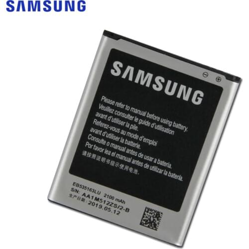 Samsung Original EB535163LU Battery For Samsung I9082 Galaxy Grand DUOS I9080 Genuine Replacement Phone Battery 2100mAh