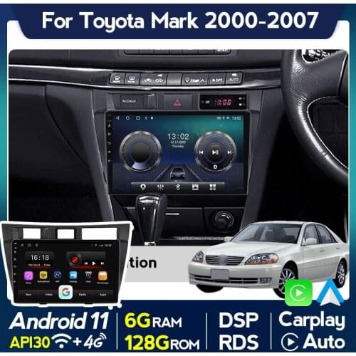 DSP Android 11 Car Radio Carplay For Toyota Mark II 9 X100 2000 - 2007 Multimedia Video Player Navigation GPS No 2din 2 Din DVD