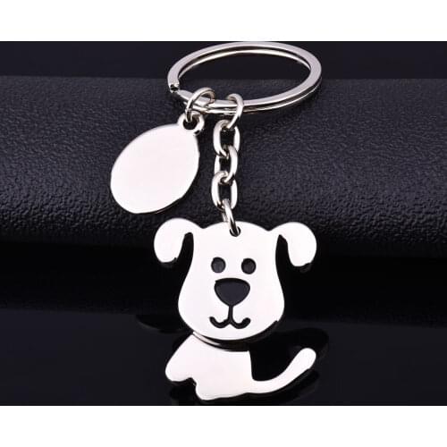 Dog keychain cute key ring for women puppy key chain key holder high quality portachiavi chaveiro llaveros hombre bag charm