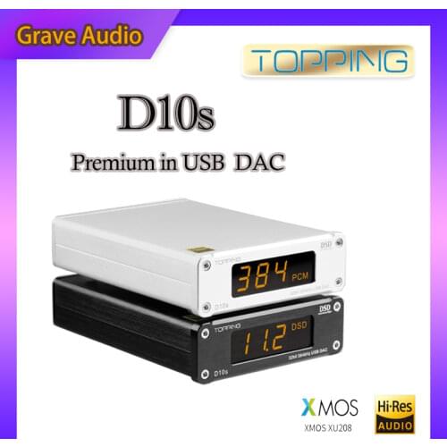 TOPPING D10s MINI Digital USB DAC XMOS XU208 ES9038Q2M PCM384KHz DSD256 Audio Amplifier HIFI Decoder D10