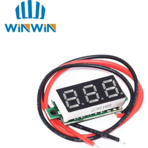 0.28 Inch 2.5V-40V Mini Digital Voltmeter Voltage Tester Meter Red/Blue/yellow/green LED Screen Electronic Parts Accessories
