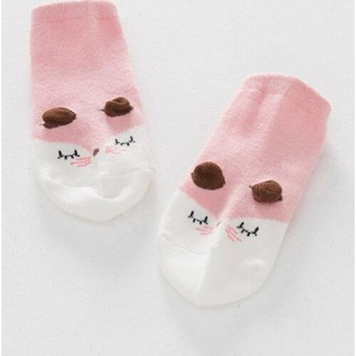 Baby Unisex Lovely Cartoon Socks Breathable Warm Cotton Thickening Socks wf