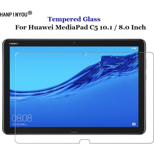 For Huawei MediaPad C5 10.1 / 8.0" Clear Tempered Glass 9H 2.5D Premium Screen Protector Protection Film