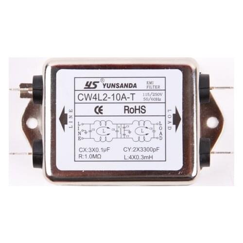 EMI Power Filter CW4L2-20A/6A/10A/3A-T/ SDual Filter Purifier CW4L2-20A CW4L2-6A CW4L2-10A CW4L2-3A Dual Filter Purifier