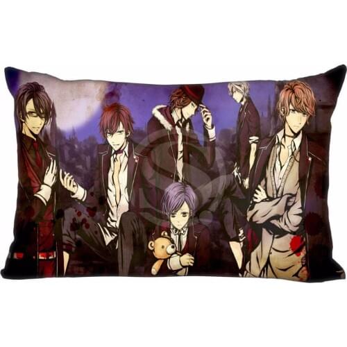 Hot Sale DIABOLIK LOVERS &1 Pillowcase Custom Zippered Rectangle Pillow Cover Cases Size 35X45cm (one side) WT#905&j17