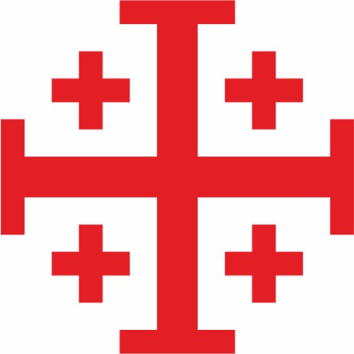 90x150cm Jerusalem cross flag