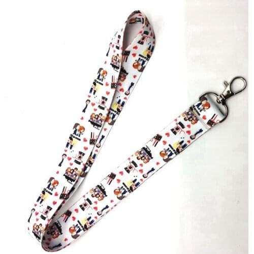 Hot Sale! Greys Anatomy Doctors Lanyard Neck Strap Card Bus ID Holders With Key Chain