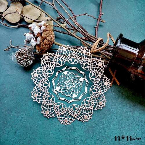 KSCRAFT Flower Doily Metal Cutting Dies Stencils for DIY Scrapbooking Decorative Embossing Paper Card Making Craf