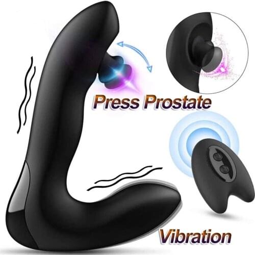 Remote Control Finger Press Prostate Massager Vibrator Anal Plug Big Butt Plug G-Spot Stimulation Erotic SMSex Toys For Man Gay