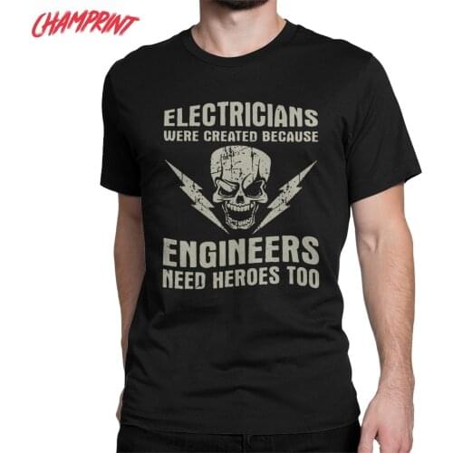 Mens Electrician Electrical Engineer T Shirt 100% Cotton Clothing Casual Short Sleeve O Neck Tees Plus Size T-Shirts