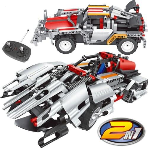 Kids Toy Sets City Transform Mechanical Master Car Bricks Compatible Technic RC Car 2 In1 Building Blocks Toys for Children
