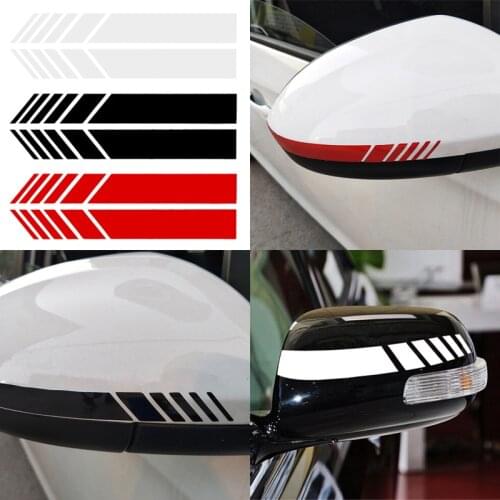 2pcs Rear View Mirror Stickers Car Styling for Mitsubishi ASX Outlander Lancer Evolution Pajero Eclipse Grandis FORTIS