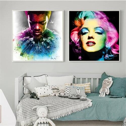 Wall Art Canvas Colorful Watercolor Patrice Marylin Murciano Posters and Prints Wall Pictures for Living Room Abstract Painting