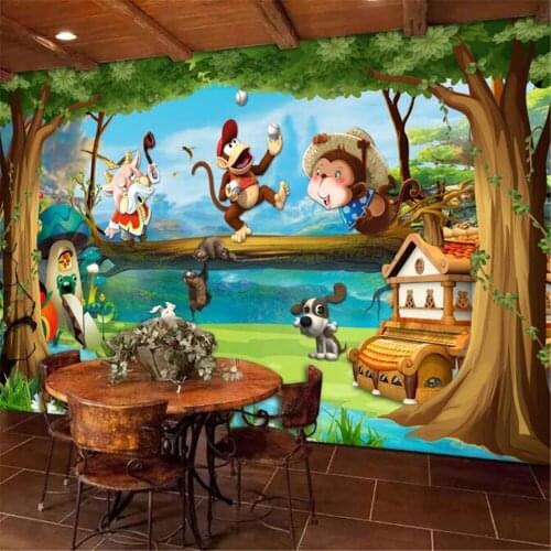 Milofi custom personality wall covering wallpaper fantasy cartoon childrens room beautiful childrens room background wall pain