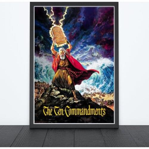 The Ten Commandments (1956) Poster American Religious Drama Film Wall Decor Charlton Heston Yul Brynner Anne Baxter Art Gift