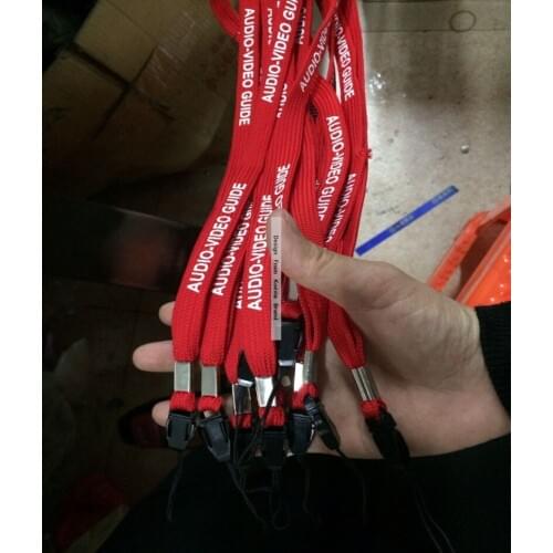 Gift Promotion Cheap Cotton Width 1CM Logo Screen Print Business Neck Lanyard With Phone String 500pcs/Lot