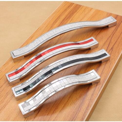 Hole Spacing 96/128/160 White/black/red/silver Crystal Furniture Handle/ Drawer Knob/kitchen Cabinet Pull For Cupboard Wardrobe