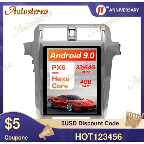 Tesla Style Android 9.0 PX6 Vertical Screen Car GPS Navigation For Lexus GX400 GX460 Head Unit Multimedia Player Auto Radio