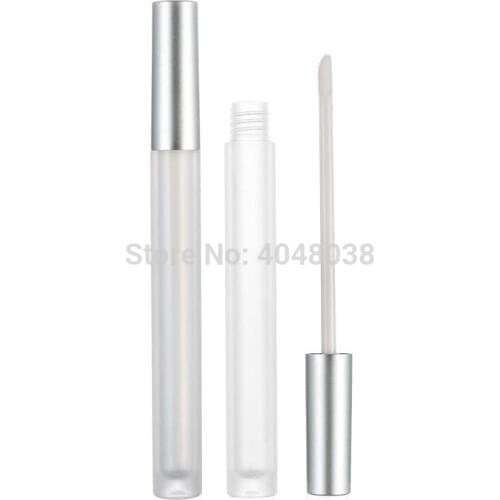 2.5g Lipgloss Tube Matte Silver Frosted Lip Gloss Containers Lipgloss Packaging Lip Gloss Tubes with Wands 10pcs 30pcs 50pcs