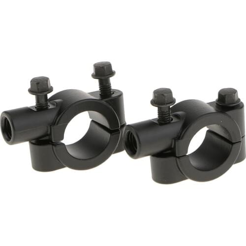 Universal Motorcycle Handlebar 10MM Mirror Mount Metal Fixation Bracket 2pcs