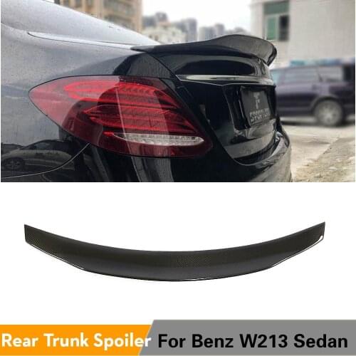 Rear Spoiler for Mercedes-Benz E Class W213 E300 E400 E43 E63 4 Door 2016 - 2019 Carbon Fiber Trunk Lip