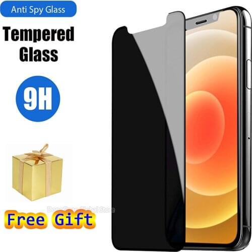 Tempered Glass for iphone 12 pro max 12mini Privacy Screen Protectors For IPhone 11 Pro X XS XR 6 s 7 8 Plus Anti-spy Glass Film