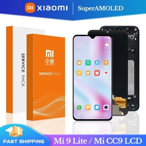 6.39'' Super AMOLED Mi CC9 LCD For Xiaomi CC9 Display Touch Screen Digitizer Assembly For Xiaomi Mi 9 lite M1904F3BG Lcd