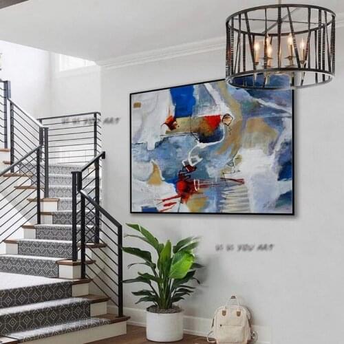 100% Handmade Canvas Painting Colorful Modern Contemporary Abstract Artwork Large Wall Art Oil Painting Office Living Room