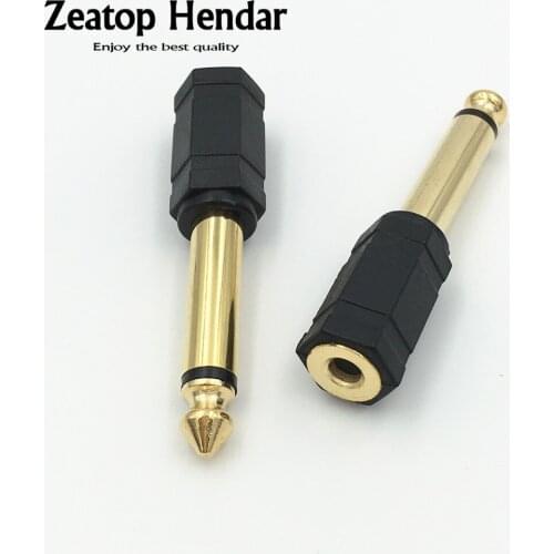 20Pcs Gold plated 1/4 6.35 mm Male Mono to 3.5 mm Female Mono Adapter Connector