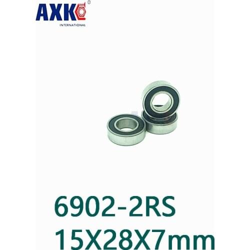 Axk 2pcs 6902-2rs 6902rs 15x28x7mm Chromel Steel Hybrid Ceramic Ball Bearings 6902 2rs 15*28*7mm Si3n4 Bike Part