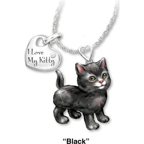 DoreenBeads Trendy Animal Series Necklace For Women Girl Accessories Kitty Cat Necklace Party Jewelry Charms Gift Charms,1 PC