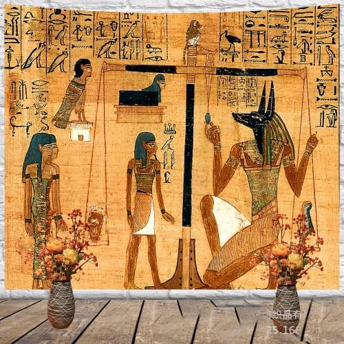 Egyptian decor cross wall carpet tapis mural tapisserie bedroom decor wall tapestry bohemian