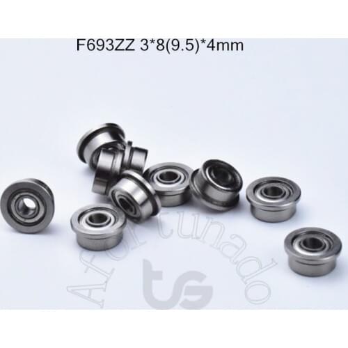 F693ZZ 3*8&9.5*4MM 10pieces free shippping 693 Flange bearings Free shipping 693 F693Z F693ZZ chrome steel deep groove bearing