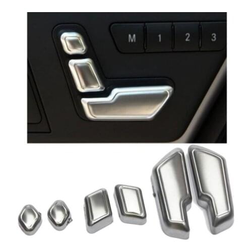 AUDEW Chrome Seat Adjust Button Switch Cover for Mercedes-Benz E- EW212 w218 CLS X166 GL Class Door Adjustment Button Styling