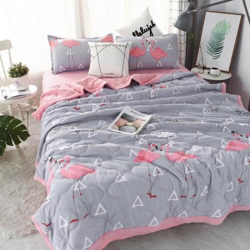 52Gentleman bird Printing Cotton Summer Air Conditioner Cool Thin Quilt Washed Comfortable Home Textile Bedding Comforters Duvet