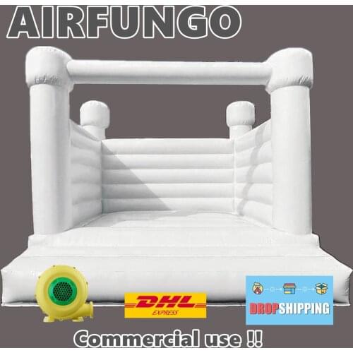 Commercial Inflatable White Bounce House Kids Party Jumping Castle Outdoor
