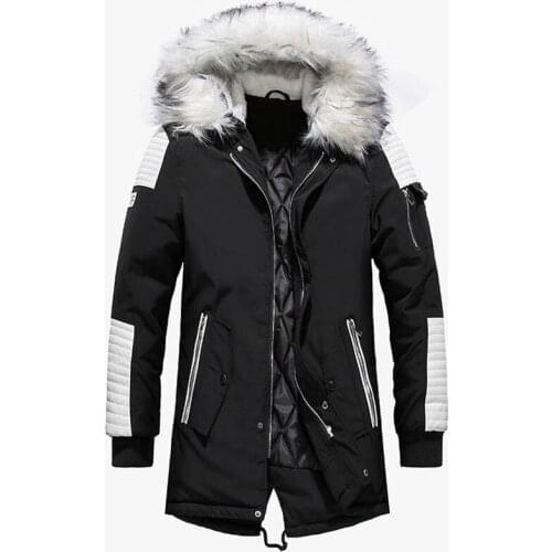 Veste Homme Dropshipping Winter Jacket Men Thicken Warm Parkas Casual Long Outwear Hooded Jackets and Coats Mens Parka Jacket