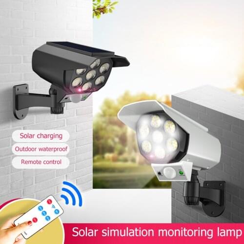 Simulation Monitor Wall Lamp Solar Powered 360 Degree Rotating Sensor LED Garden Lamp Courtyard Waterproof LED Wall Light