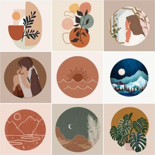 RUOPOTY 20x20cm Frame Diy Painting By Numbers For Kids Girls Cartoon Modern Wall Art Picture By Numbers Diy Gift Home Decors