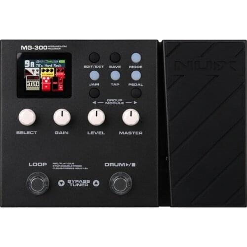 NUX MG-300 Modeling Guitar Processor Guitar Multi-Effects Pedal Amp Modeling 56 Drum Beats 60s 24-bit Loop Recording Metronome