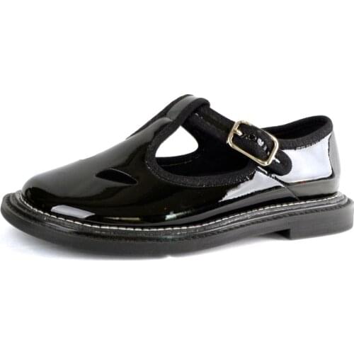 New Summer Fashion shoes England leather shoes Mary Jane shoes women wild hollow black patent leather retro flat sandals