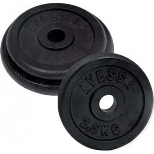 Fitness Equipment Gym Sport Avessa 2,5Kg Black Casting Plate