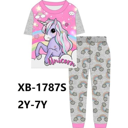 Wholesale Baby Boys Girls Unicorn Pijama Kids Pajamas Set Children Cotton Clothes For Infantil 2-7Y Pajamas