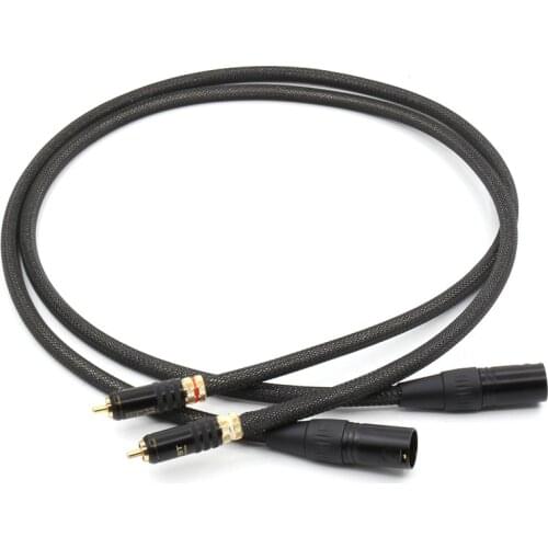 Signature interconnet cable with RCA to XLR male connector plug