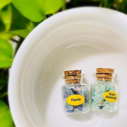 Natural Stone Gravel Pendant Decorative Ornaments Drifting Bottle Perfume Bottle Wholesale Healing Daily Jewelry Accessories