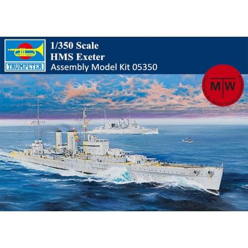 Trumpeter 05350 1/350 Scale HMS Exeter Heavy Cruiser Military Plastic Assembly Model Kit