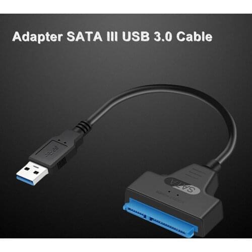 USB 3.0 to SATA 22 Pin 2.5 Inch Hard Disk Driver SSD Adapter Cable Super Speed Converter QJY99